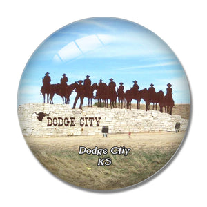 Dodge  Kansas USA 3D Fridge Magnet Crystal Glass