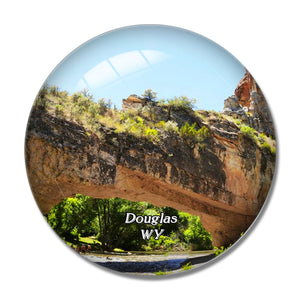 Douglas Ayres Natural Bridge Wyoming USA 3D Fridge Magnet Crystal Glass