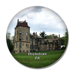 Doylestown Fonthill Castle Pennsylvania USA 3D Fridge Magnet Crystal Glass