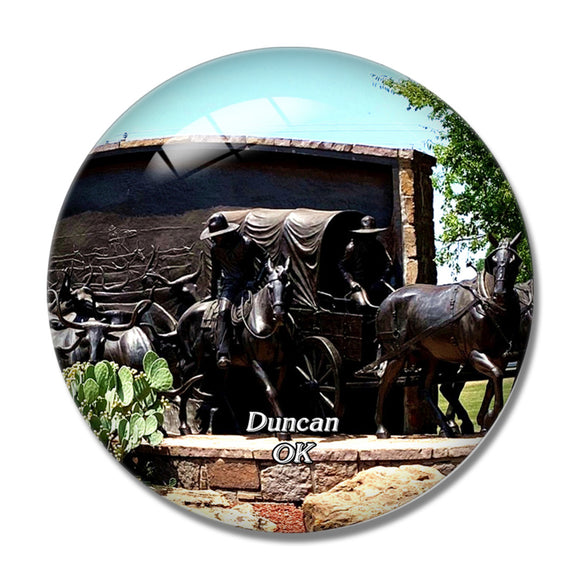 Duncan Chisholm Trail Heritage Center Oklahoma USA 3D Fridge Magnet Crystal Glass