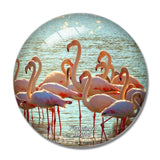 Flamingo Aruba 3D Fridge Magnet Crystal Glass