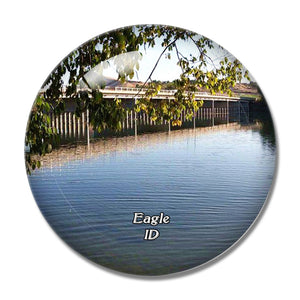 Eagle Island State Park Idaho USA 3D Fridge Magnet Crystal Glass