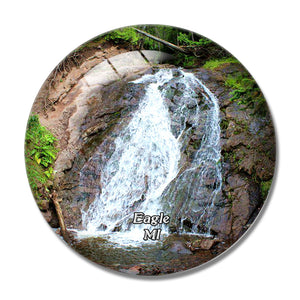 Eagle River Fall Michigan USA 3D Fridge Magnet Crystal Glass