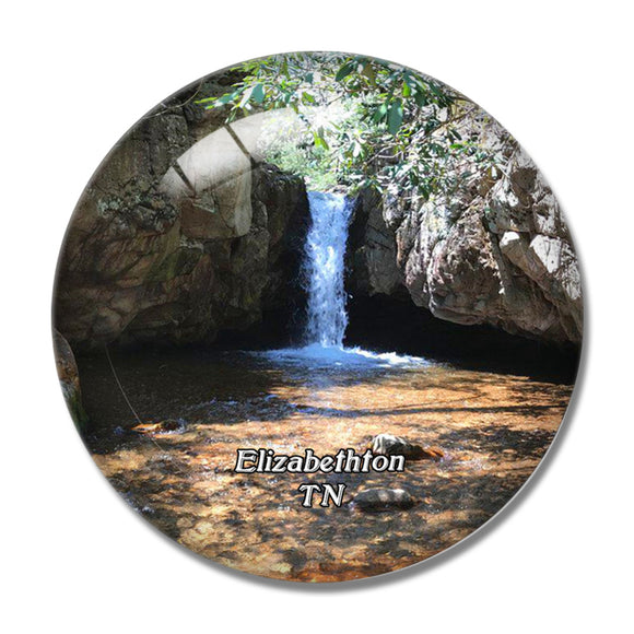 Elizabethton Blue Hole Falls Tennessee USA 3D Fridge Magnet Crystal Glass