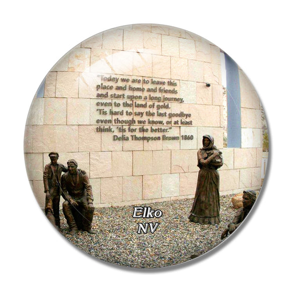 Elko Trail Center Nevada USA 3D Fridge Magnet Crystal Glass