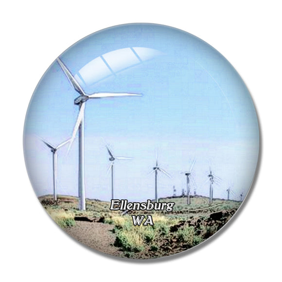 Ellensburg Washington USA 3D Fridge Magnet Crystal Glass