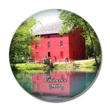 Eminence Alley Spring Grist Mill Missouri USA 3D Fridge Magnet Crystal Glass