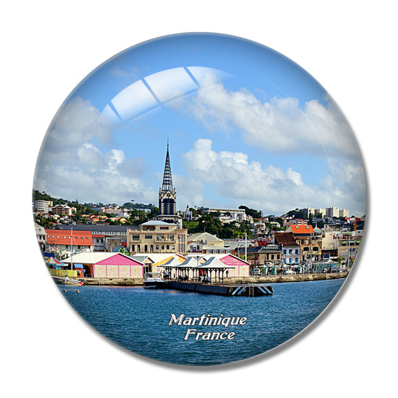 Fort De France Martinique 3D Fridge Magnet Crystal Glass