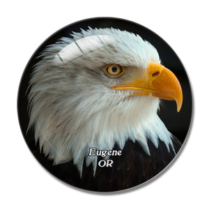 Eugene Cascades Raptor Center Oregon USA 3D Fridge Magnet Crystal Glass