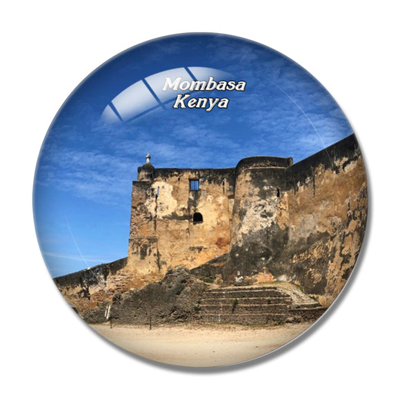 Fort Jesus Mombasa Kenya 3D Fridge Magnet Crystal Glass