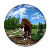 Fish Creek Galleries Wisconsin USA 3D Fridge Magnet Crystal Glass