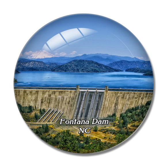 Fontana Dam North Carolina USA 3D Fridge Magnet Crystal Glass