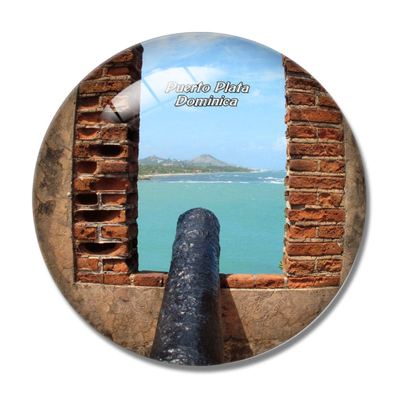 Fort San Felipe Puerto Plata Dominica 3D Fridge Magnet Crystal Glass