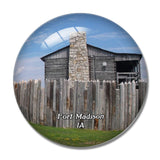 Fort Madison Iowa USA 3D Fridge Magnet Crystal Glass