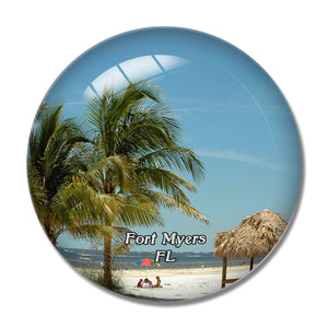 Fort Myers Beach Florida Florida USA 3D Fridge Magnet Crystal Glass