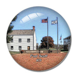 Fort Scott Kansas USA 3D Fridge Magnet Crystal Glass