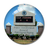 Fort Worth Bureau of Engraving and Printing Texas USA 3D Fridge Magnet Crystal Glass