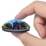 Fort Worth Kimbell Art Museum Texas USA 3D Fridge Magnet Crystal Glass