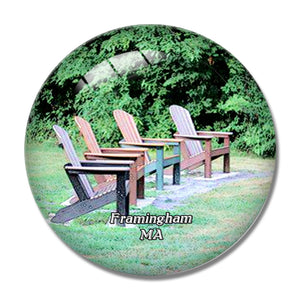 Framingham Cushing Memorial Park Massachusetts USA 3D Fridge Magnet Crystal Glass