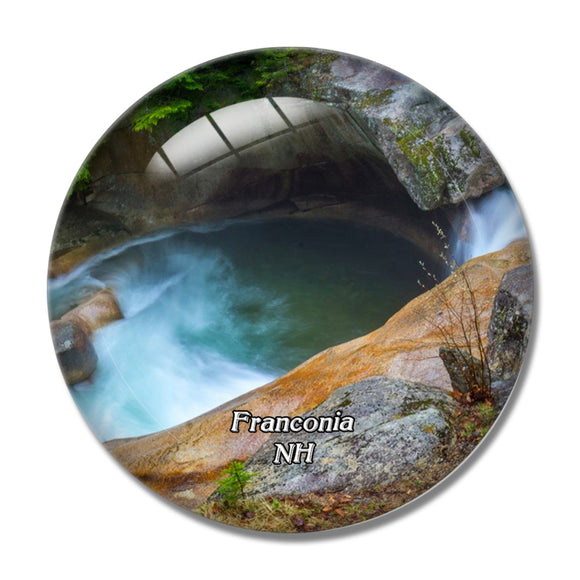 Franconia Notch State Park New Hampshire USA 3D Fridge Magnet Crystal Glass