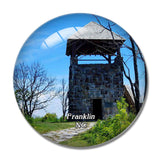 Franklin Wayah Bald Lookout Tower North Carolina USA 3D Fridge Magnet Crystal Glass