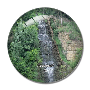 Freeport Krape Park Illinois USA 3D Fridge Magnet Crystal Glass