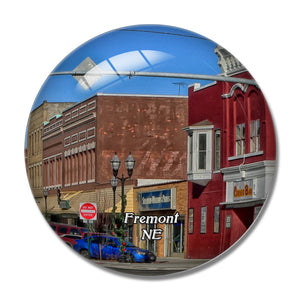 Fremont Nebraska Town USA 3D Fridge Magnet Crystal Glass