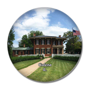 Galena Ulysses S. Grant Home Illinois USA 3D Fridge Magnet Crystal Glass