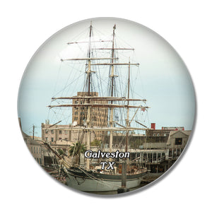 Galveston Harbor Texas USA 3D Fridge Magnet Crystal Glass