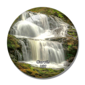 Garwin Falls New Hampshire USA 3D Fridge Magnet Crystal Glass