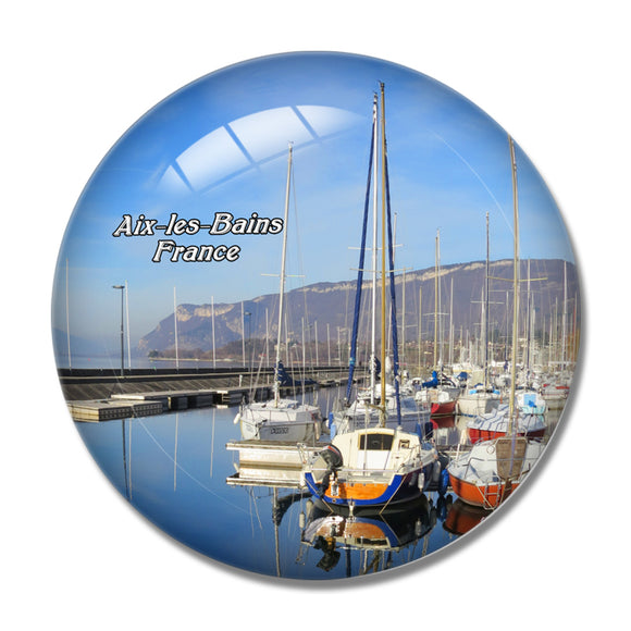 France Aix-les-Bains 3D Fridge Magnet Crystal Glass