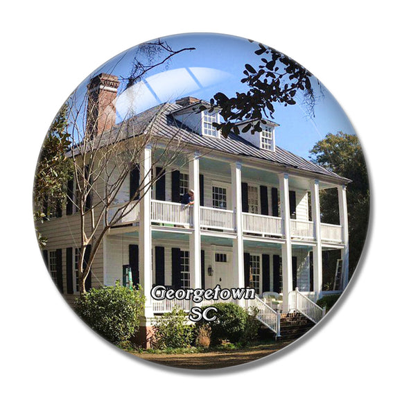 Georgetown Hopsewee Plantation South Carolina USA 3D Fridge Magnet Crystal Glass