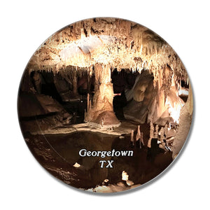 Georgetown Inner Space Cavern Texas USA 3D Fridge Magnet Crystal Glass