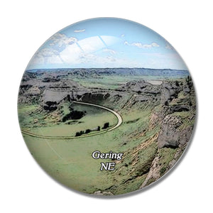 Gering Scotts Bluff Nebraska USA 3D Fridge Magnet Crystal Glass