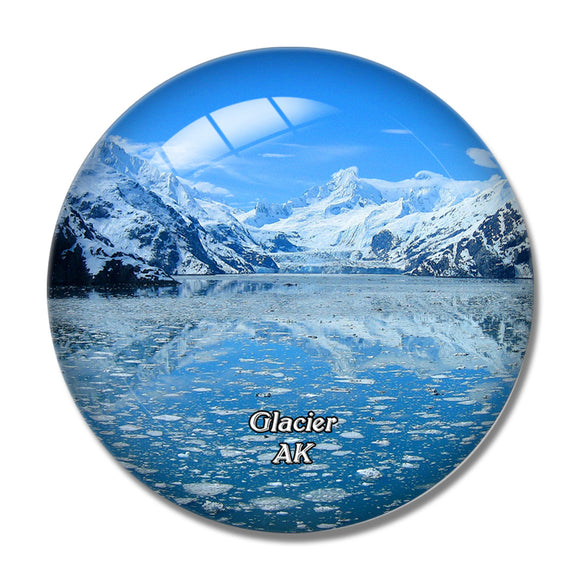 Glacier Bay National Park Alaska USA 3D Fridge Magnet Crystal Glass