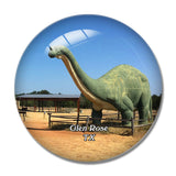 Glen Rose Dinosaur Park Texas USA 3D Fridge Magnet Crystal Glass