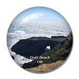 Gold Beach Oregon USA 3D Fridge Magnet Crystal Glass