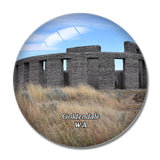 Goldendale Stonehenge Memorial Washington USA 3D Fridge Magnet Crystal Glass