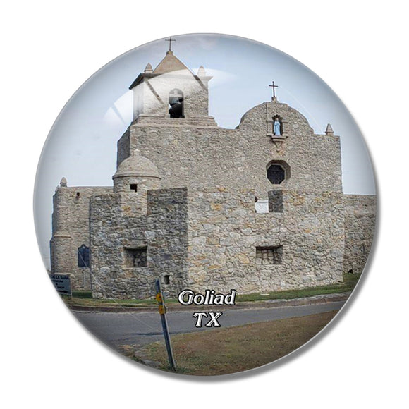 Goliad Presidio La Bahia Texas USA 3D Fridge Magnet Crystal Glass