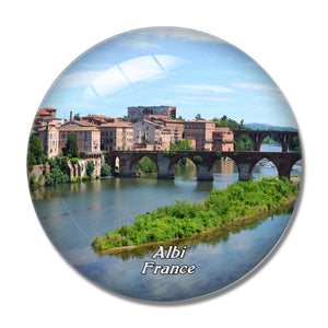 France Albi 3D Fridge Magnet Crystal Glass