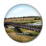 Grand Island Bridge Nebraska USA 3D Fridge Magnet Crystal Glass