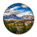 Grand Teton 42 Mile Road Wyoming USA 3D Fridge Magnet Crystal Glass