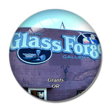 Grants Pass The Glass Forge Oregon USA 3D Fridge Magnet Crystal Glass