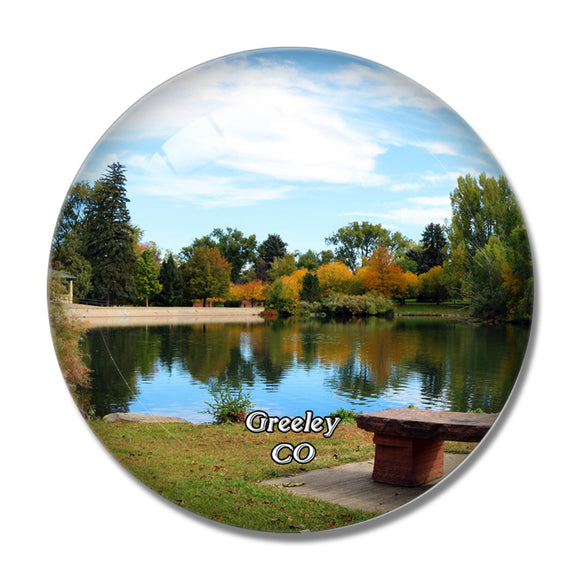 Greeley Park Colorado USA 3D Fridge Magnet Crystal Glass