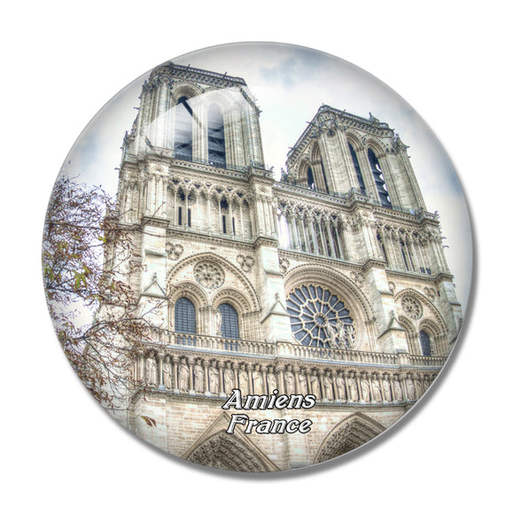 France Amiens Cathedral 3D Fridge Magnet Crystal Glass