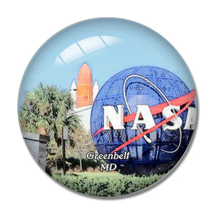 Greenbelt NASA Visitor Center Maryland USA 3D Fridge Magnet Crystal Glass