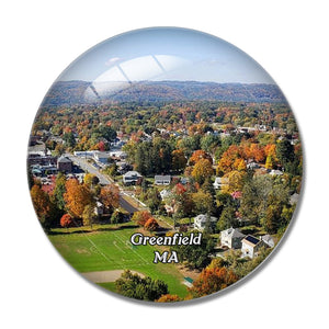 Greenfield Poet's Seat Tower Massachusetts USA 3D Fridge Magnet Crystal Glass