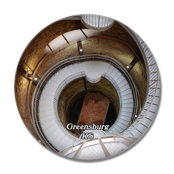 Greensburg Big Well Kansas USA 3D Fridge Magnet Crystal Glass