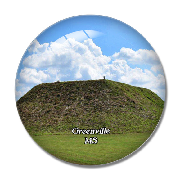 Greenville Winterville Mounds Mississippi USA 3D Fridge Magnet Crystal Glass