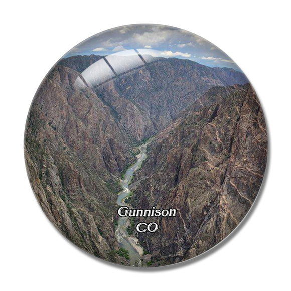 Gunnison Black Canyon Colorado USA 3D Fridge Magnet Crystal Glass